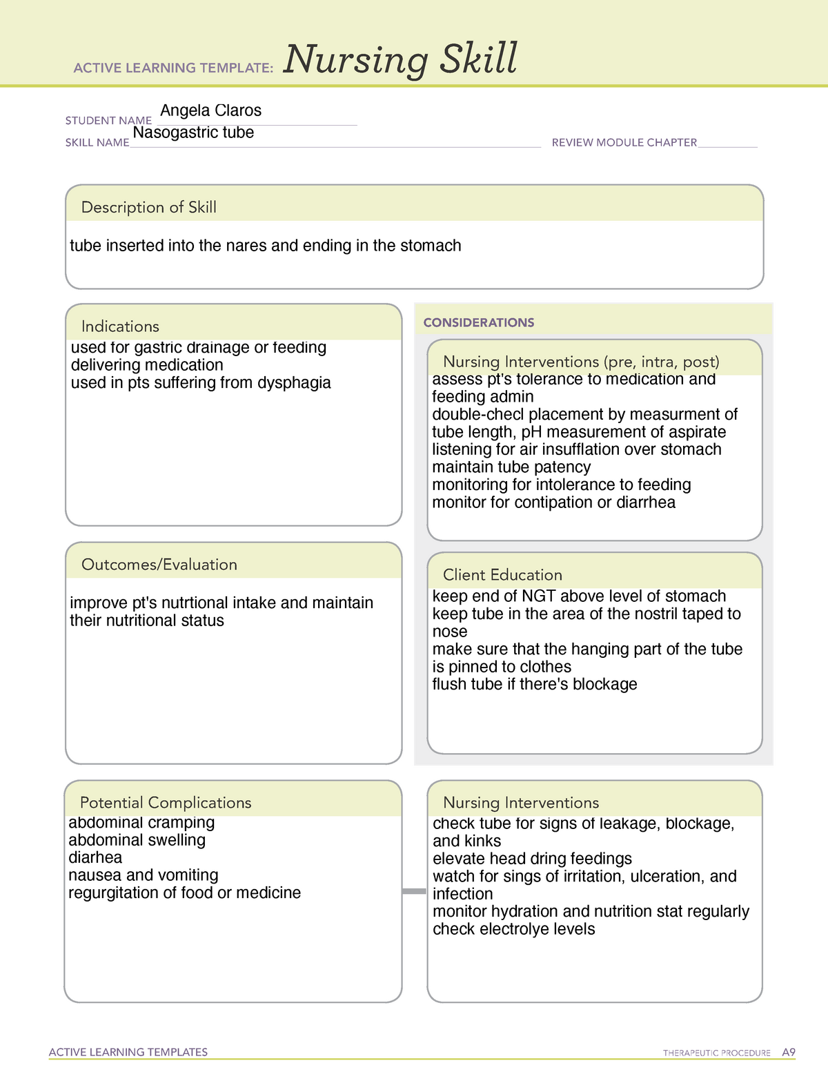 NGT - v assignments - ACTIVE LEARNING TEMPLATES THERAPEUTIC PROCEDURE A ...