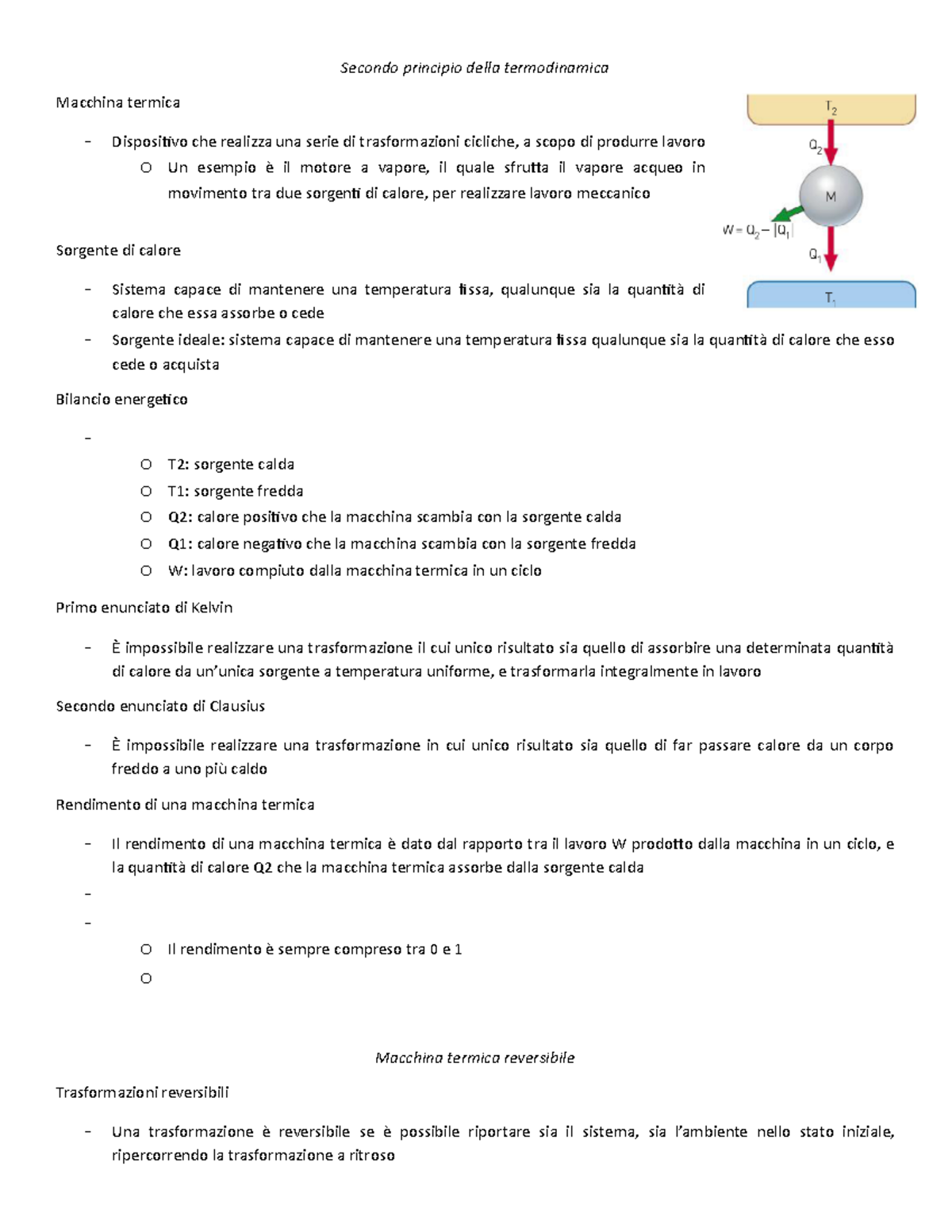 Secondo Principio Termodinamica - Secondo Principio Della Termodinamica ...