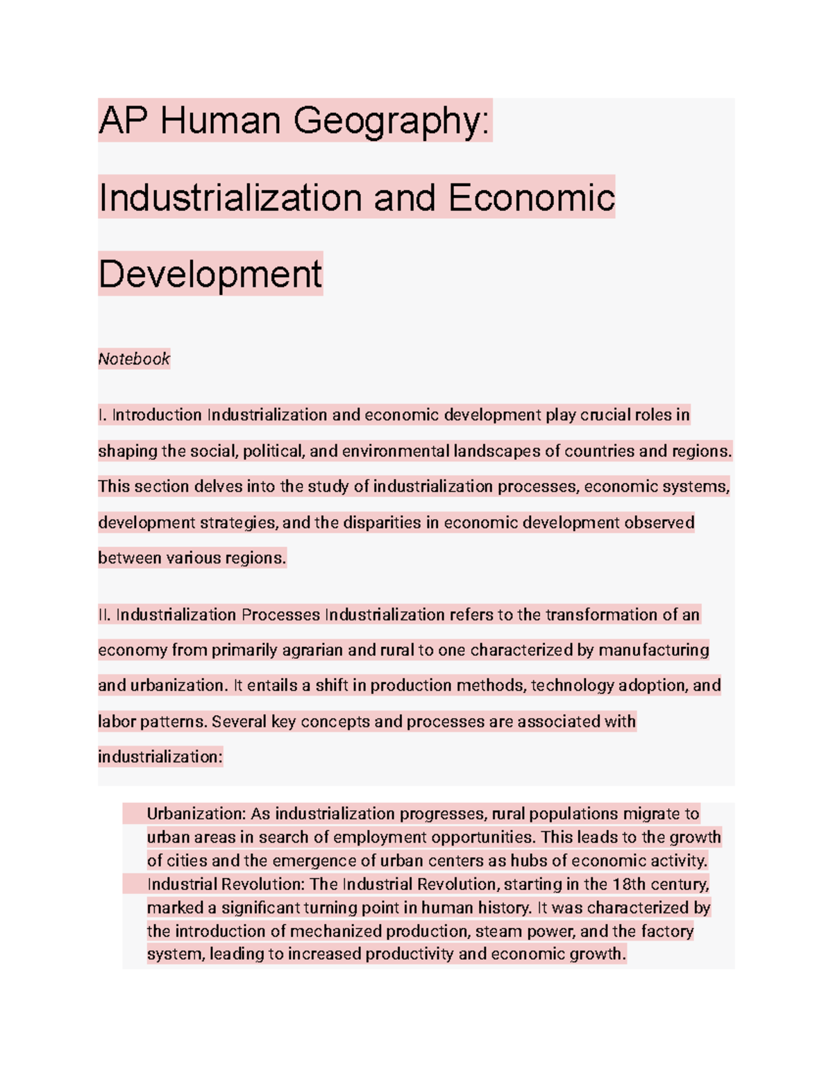 Industrialization And Economic Development - AP Human Geography ...