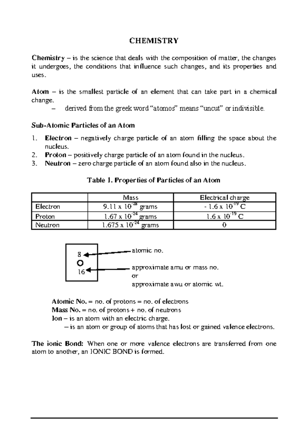 Chemistry - CHEMISTRY Chemistry – is the science that deals with the ...