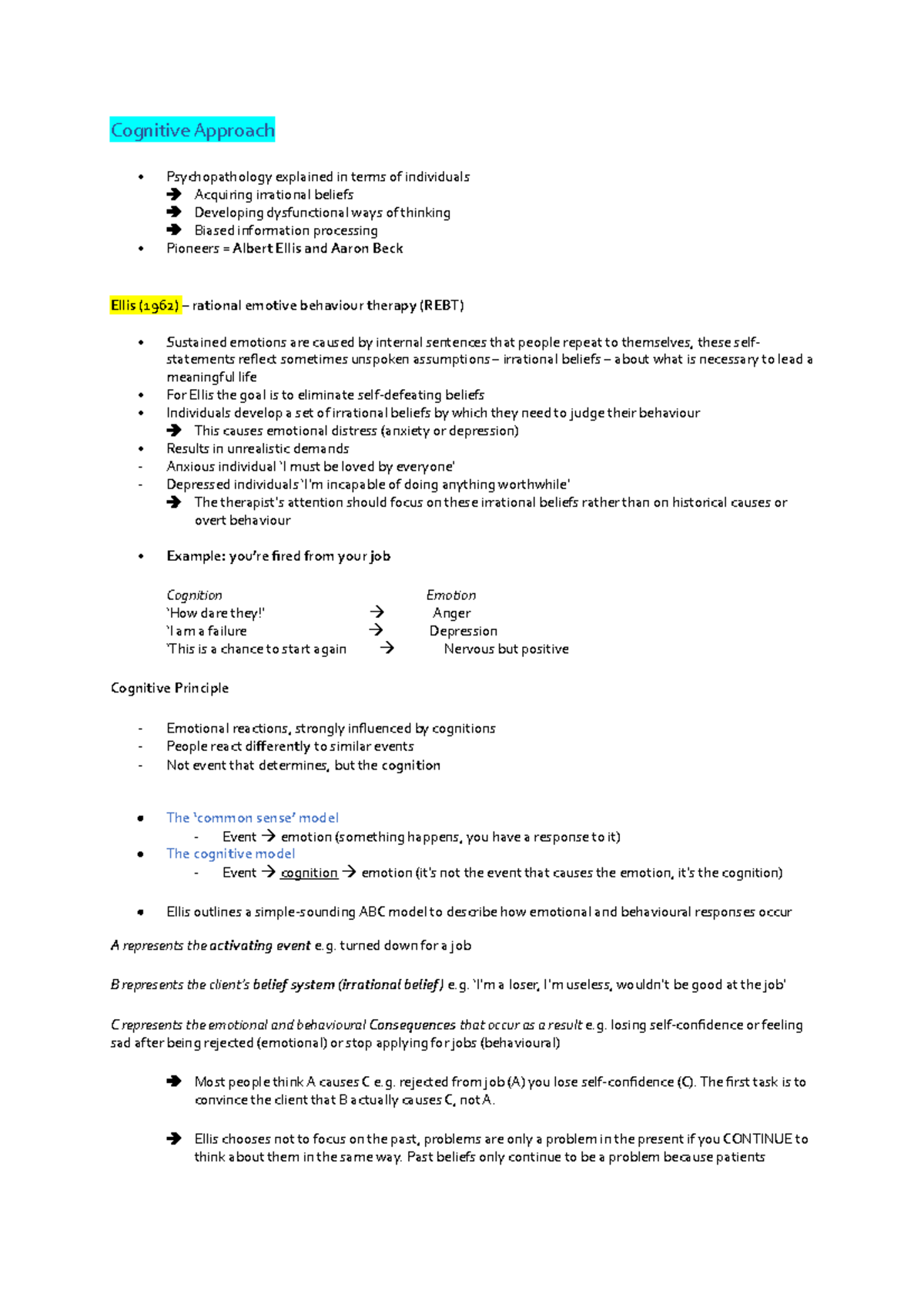 cognitive-approach-cognitive-approach-psychopathology-explained-in