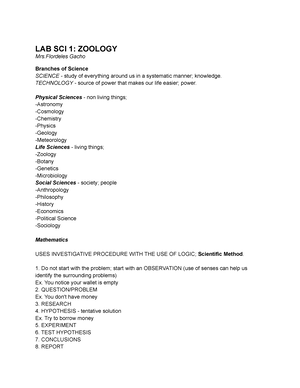 Module 1 Zoology Notes - Module 1 Introduction To Zoology Content ♥ ...