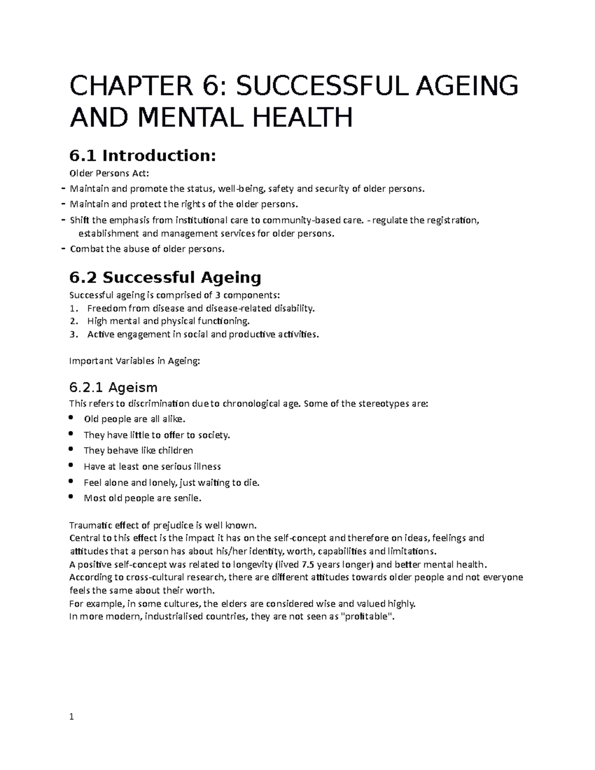Chapter 6 - Successful Ageing and Mental Health - CHAPTER 6: SUCCESSFUL ...