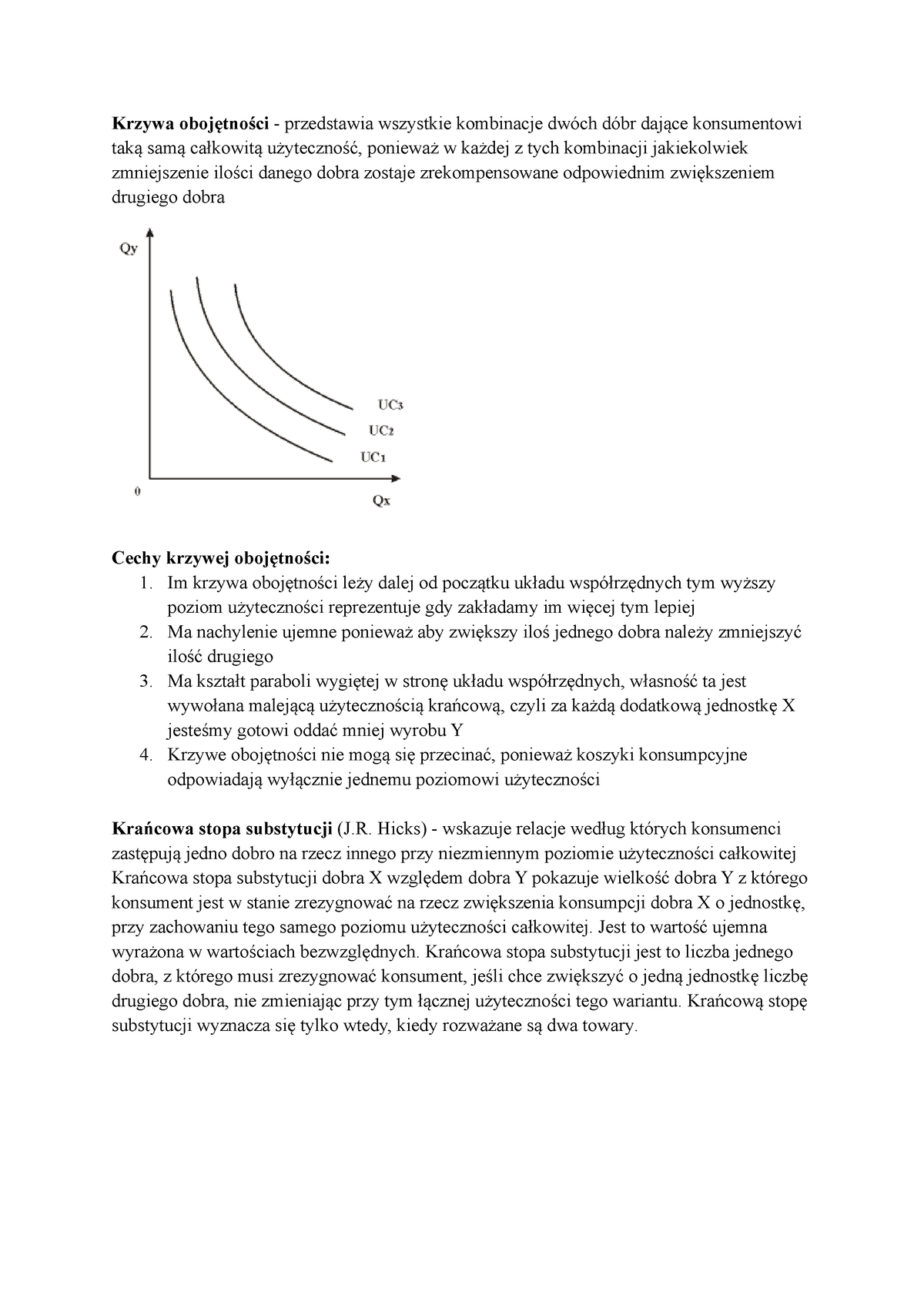 Mikroekonomia Temat 5 - Notatki Do ćwiczeń. - Krzywa Obojętności ...