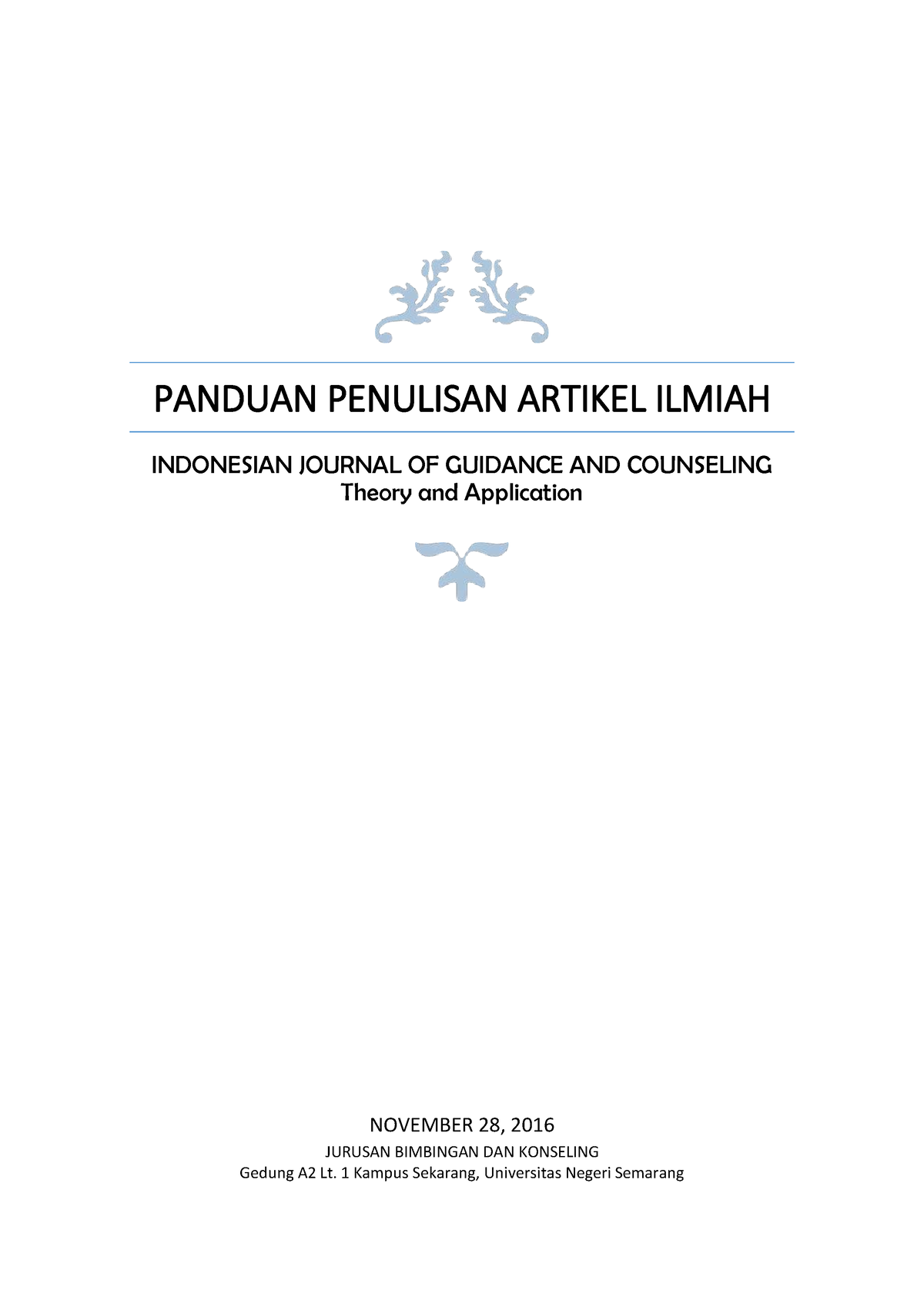 Panduan Indonesian Journal OF Guidance AND Counseling - PANDUAN ...