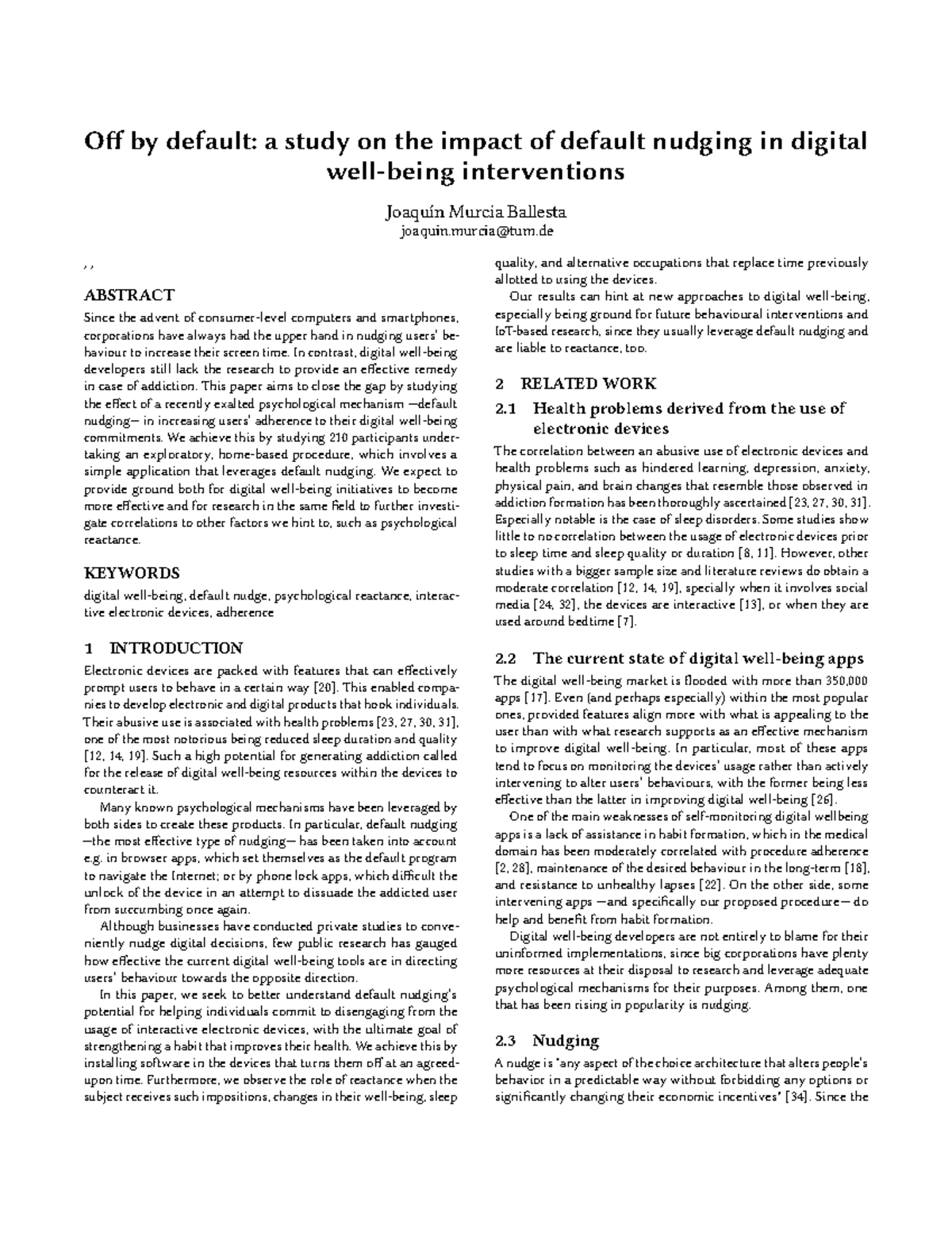 HCI Paper - Introduction to Methods in HCI - TUM - StuDocu