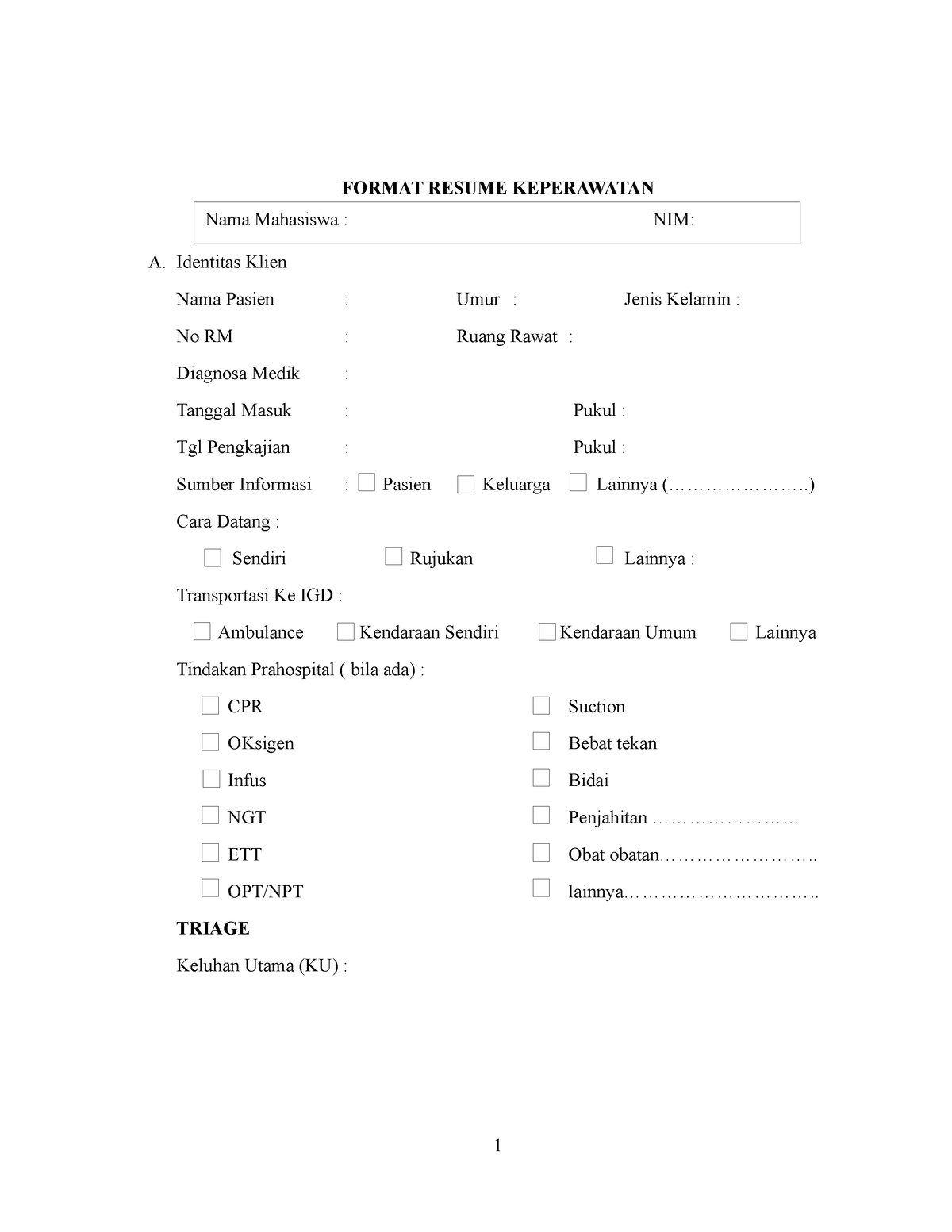 format resume keperawatan pdf