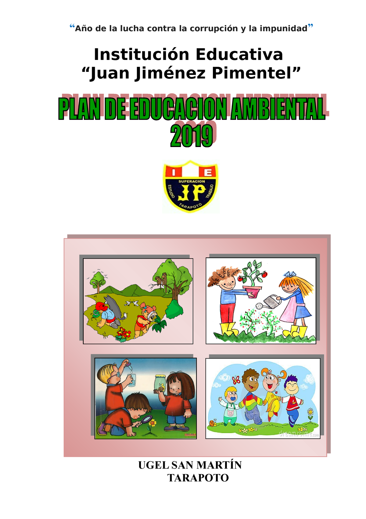 PLAN DE Educacion Ambiental ESTO - “Año De La Lucha Contra La ...