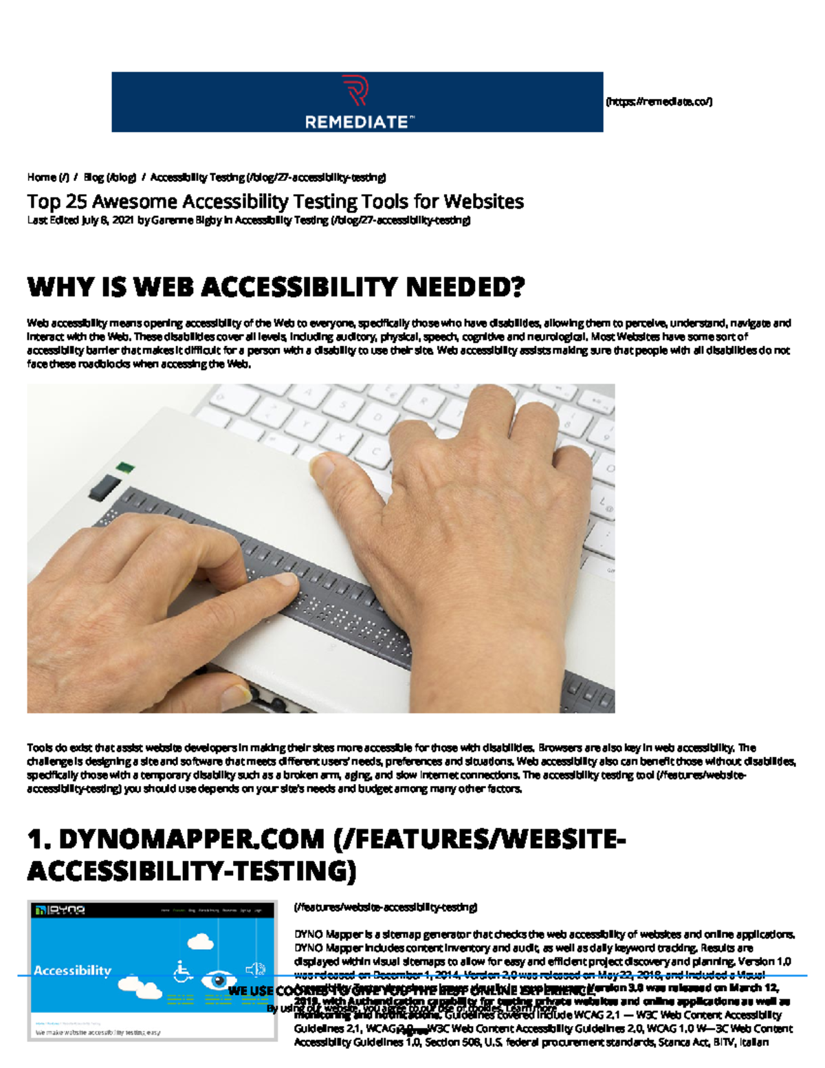 Top 25 Awesome Accessibility Testing Tools for sites (remediate