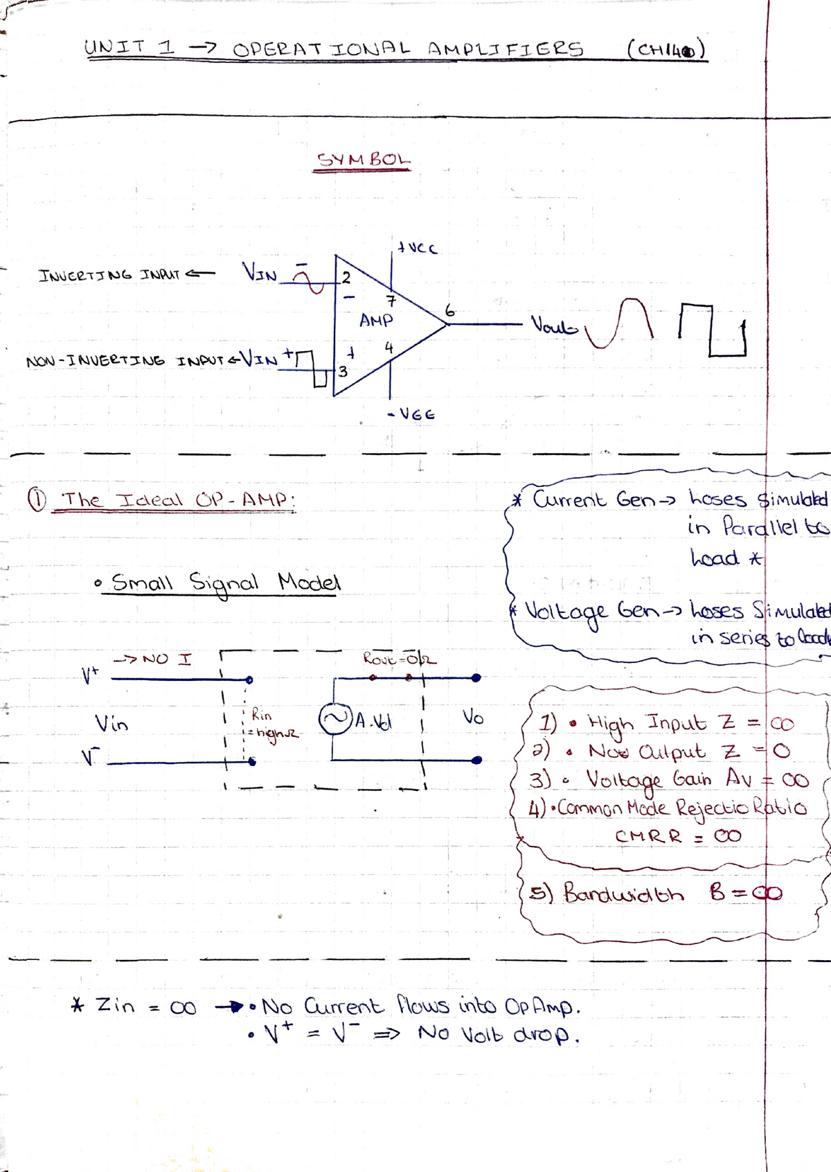 Op Amps - This A School Based Notes Will Which Will Help Me Understand ...