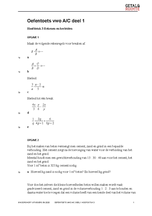 Oefentoets Wiskunde Getal En Ruimte Vwo 2: Test Je Kennis!