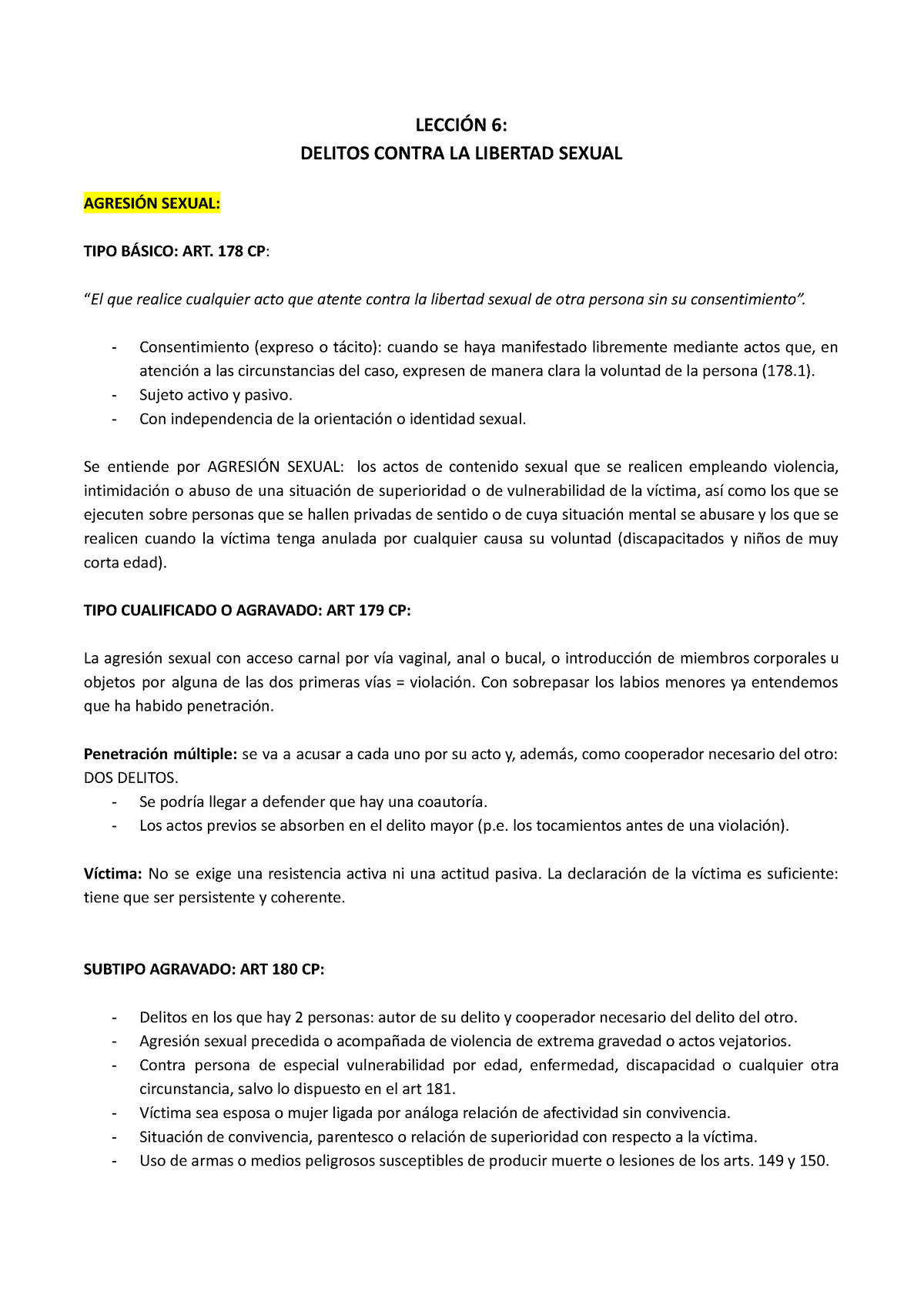 Lección 6 Delitos Contra La Libertad Sexual LecciÓn 6 Delitos Contra La Libertad Sexual 3221