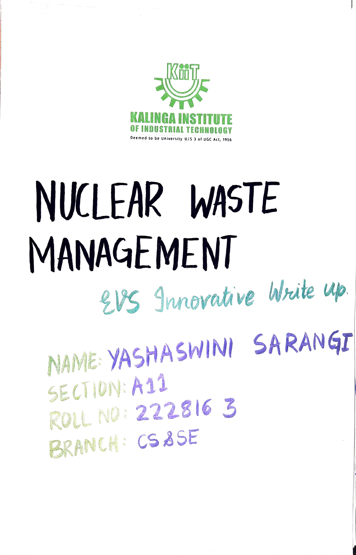 Nuclear Waste Management - Environmental Science - Studocu