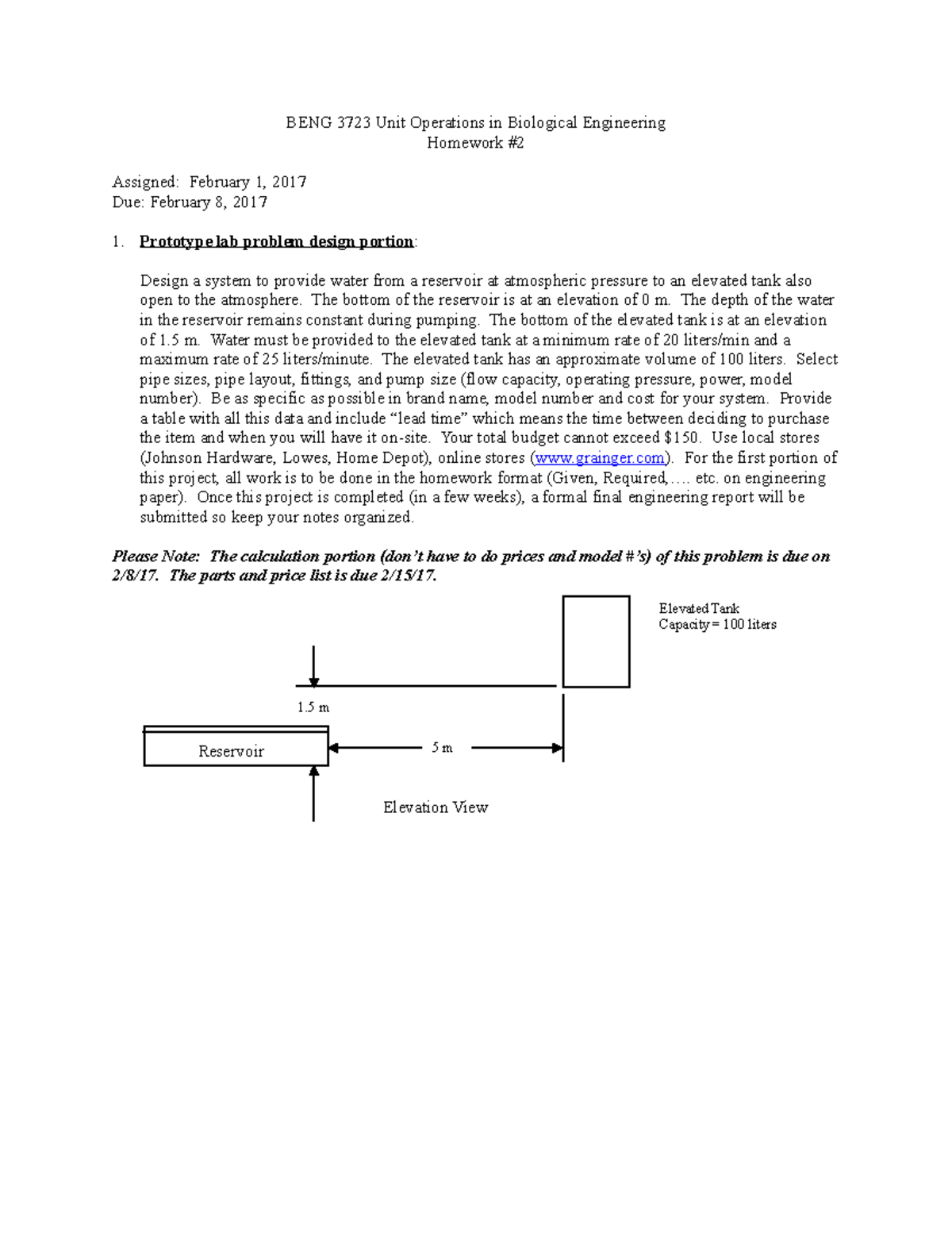 Assignment 2 - BENG 3723 Unit Operations in Biological Engineering ...
