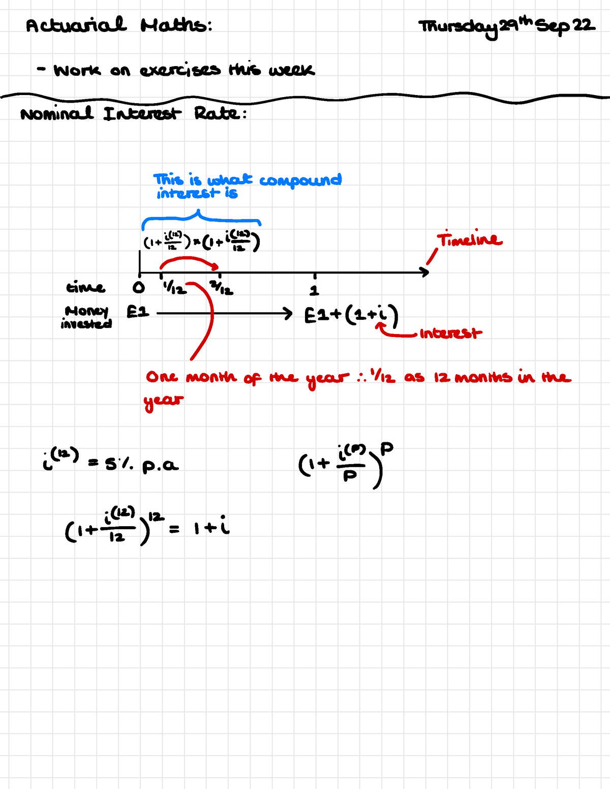 Actuarial Maths - W1 Lec 2 (29-09-22) - Actuarial Maths: Thursday 29 ...