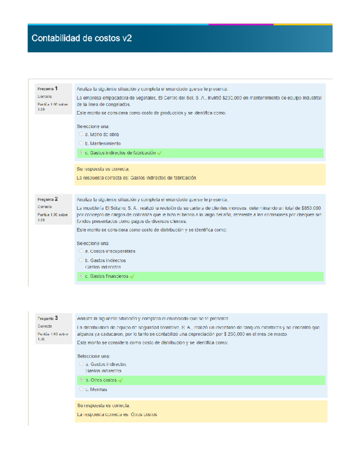 Examen 1 Contabilidad De Costos V2 - Studocu