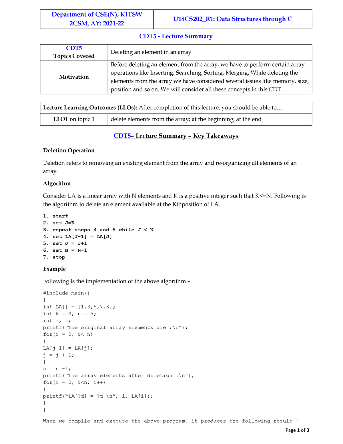 ds-cdt5-summary-deleting-an-element-from-an-array-department-of