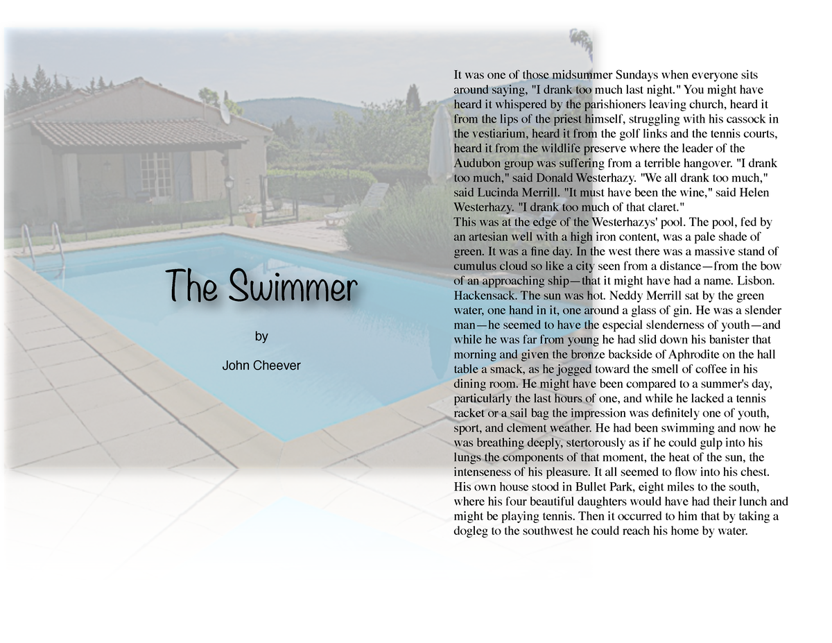 The Swimmer – Deconstructing a Life in John Cheever’s Masterpiece