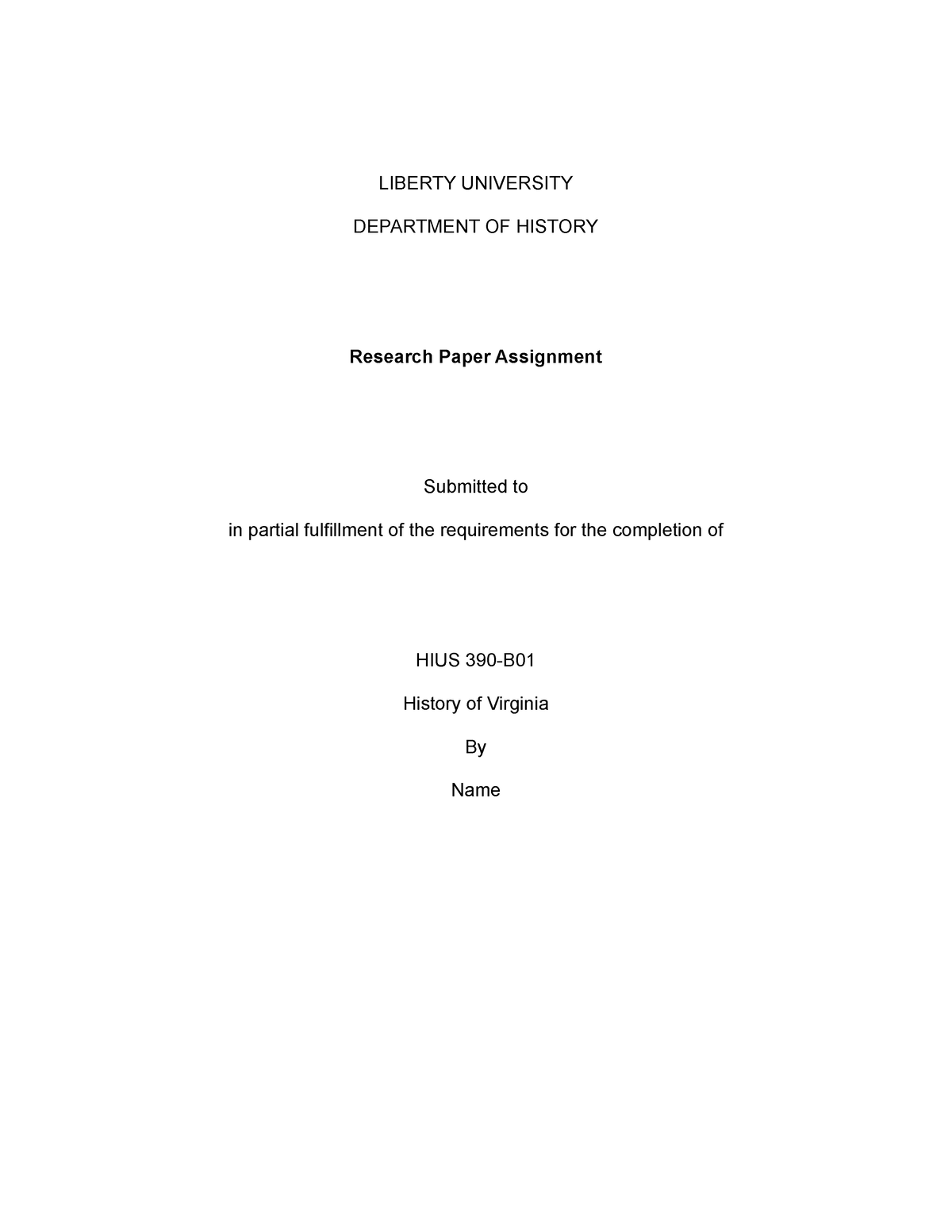 liberty university dissertation manual