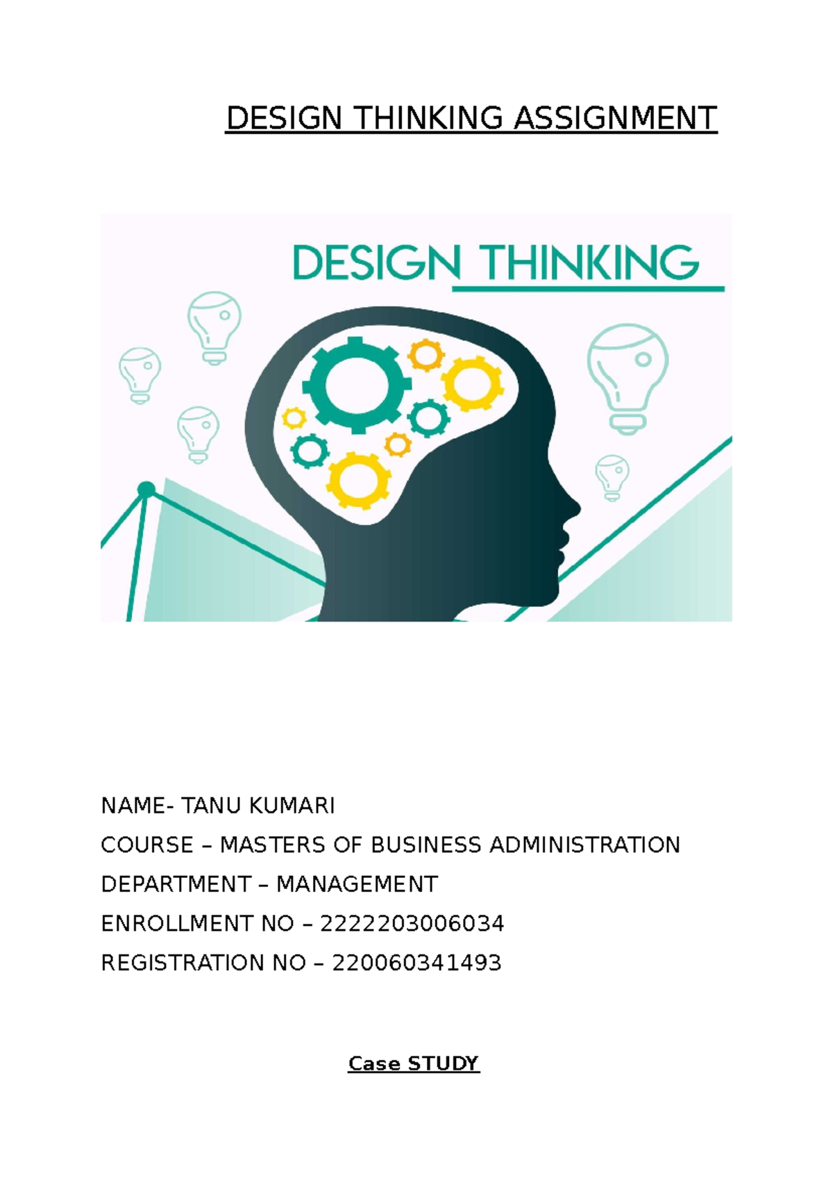 Design Thinking Assignment - DESIGN THINKING ASSIGNMENT NAME- TANU ...