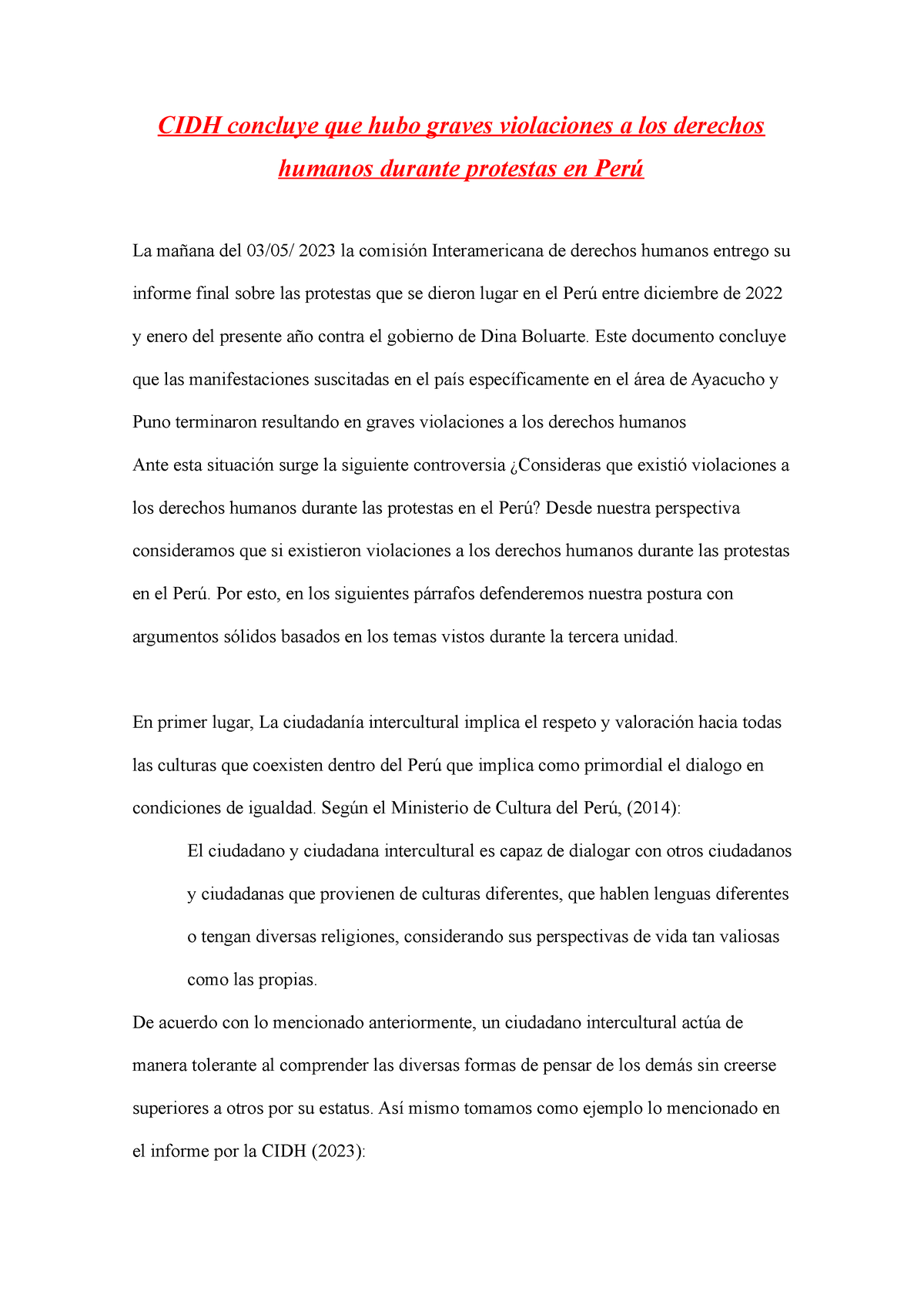 CIDH Concluye Que Hubo Graves Violaciones A Los Derechos Humanos ...