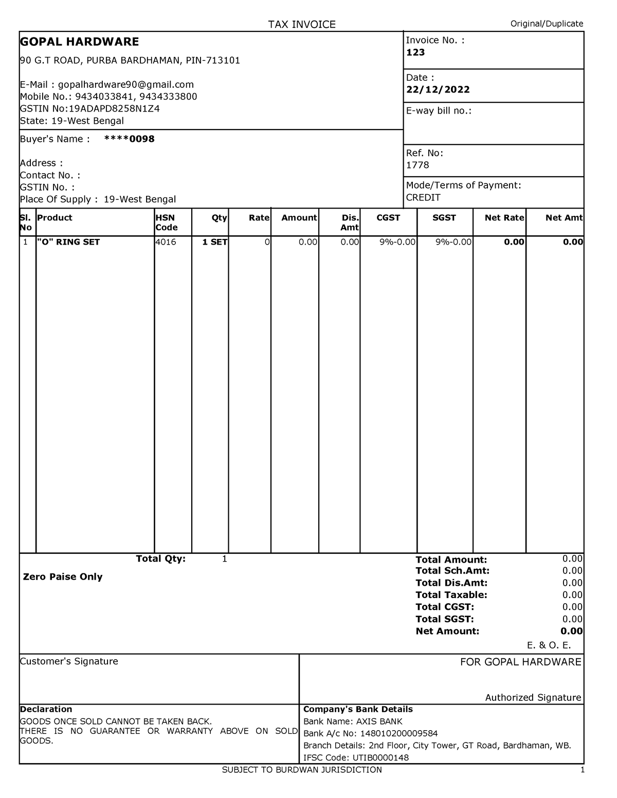 Simple Accounting - Lecutre by Sri Arvinda Vaidya - GOPAL HARDWARE 90 G ...