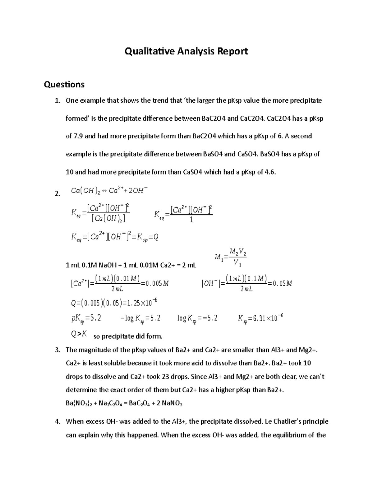 Experiment 6 Qualitative Analysis Report Qualitative Analysis