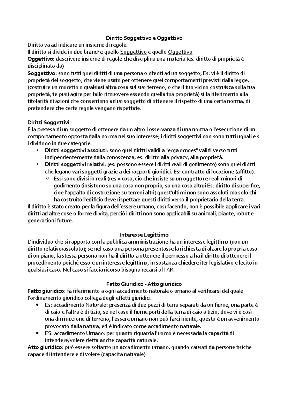 diritto soggettivo e diritto oggettivo Diritto Soggettivo e Oggettivo