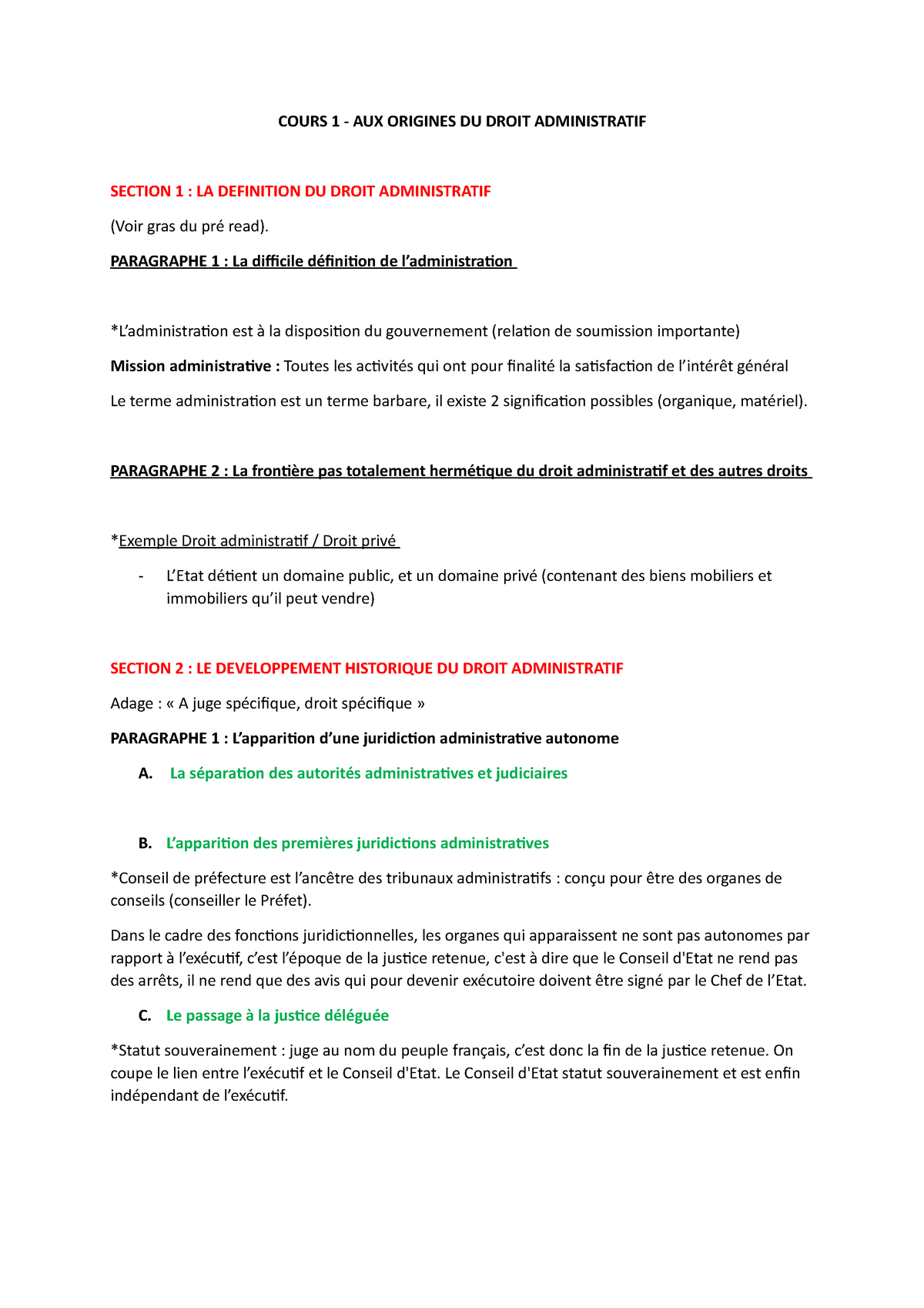 dissertation sur la definition du droit administratif