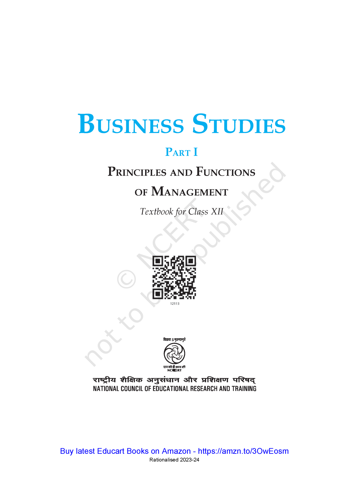 Ncert Class 12 Business Studies Book (Part I) - Business Studies Part I ...