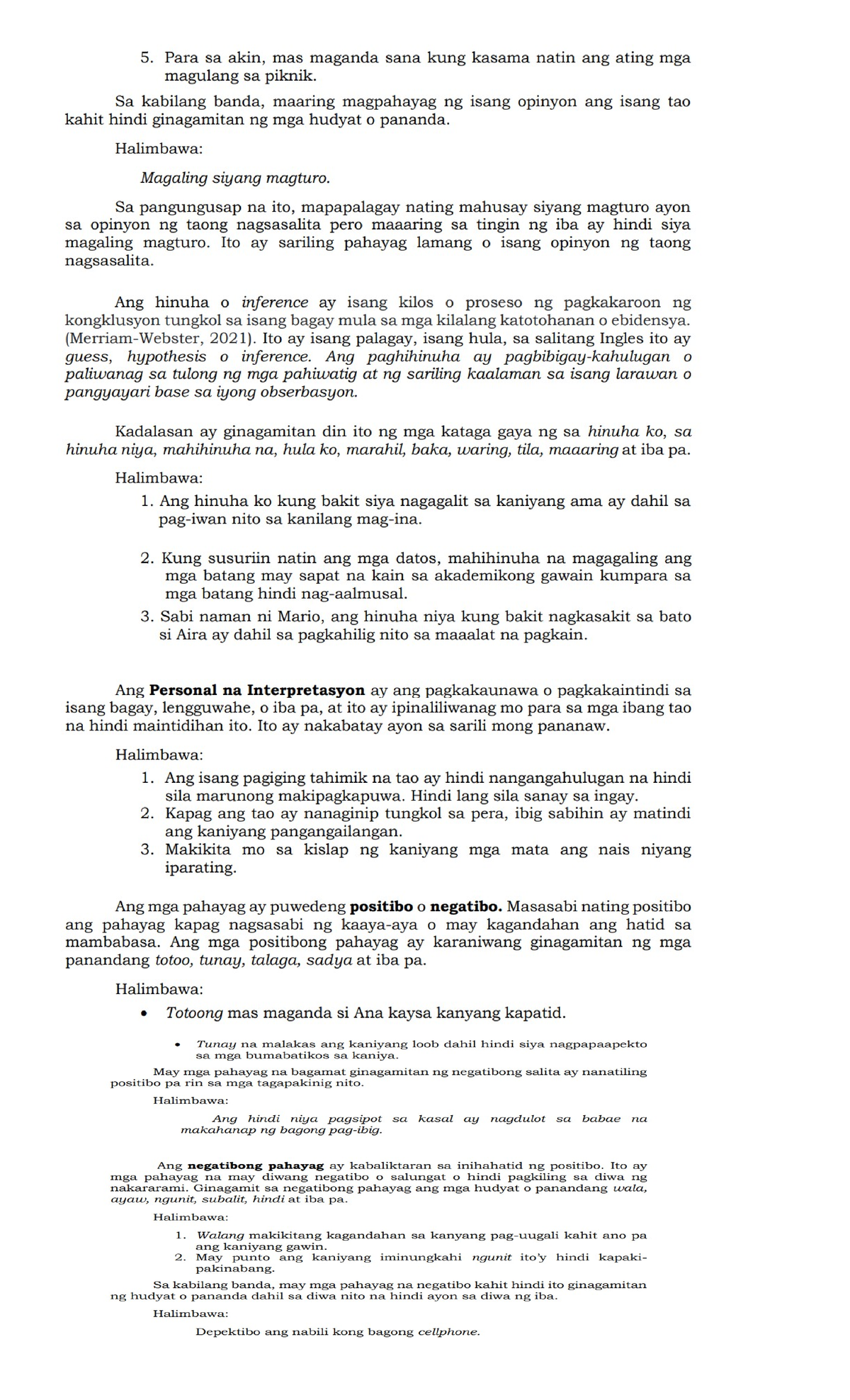 Modulen 3 filipino 8 3rdquarer notes - Filipino 8 - Studocu