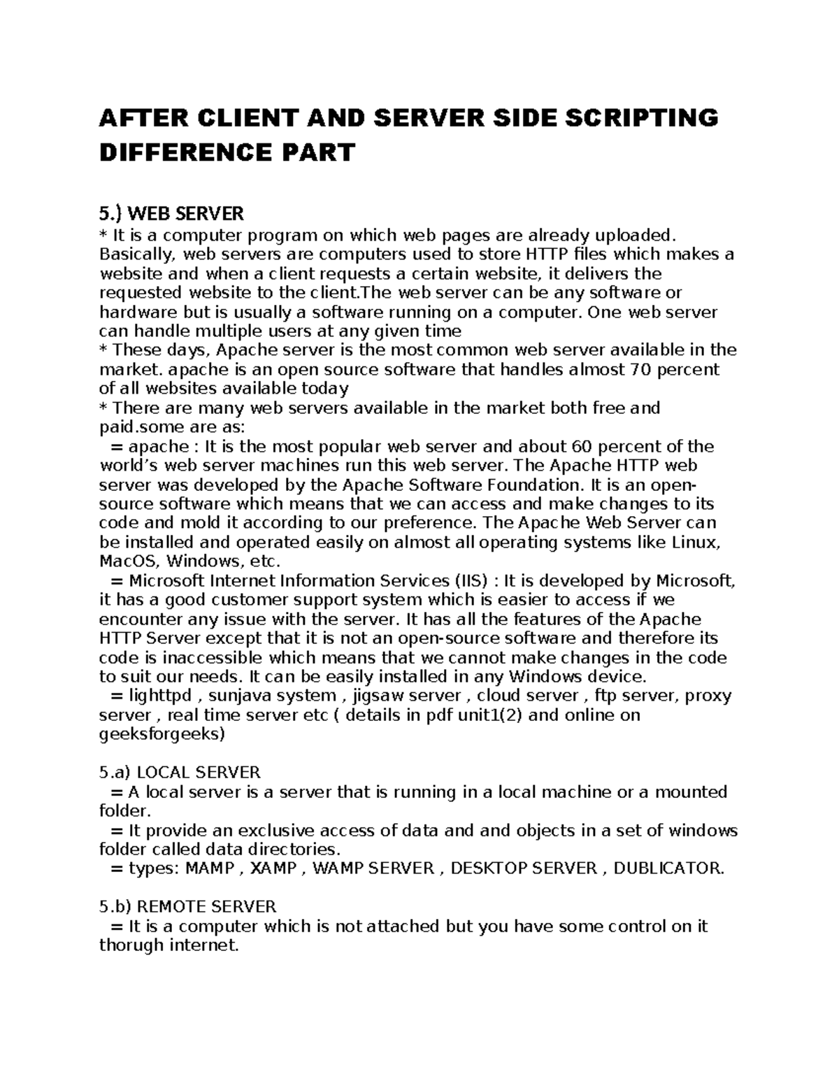 enviromental studies - AFTER CLIENT AND SERVER SIDE SCRIPTING ...