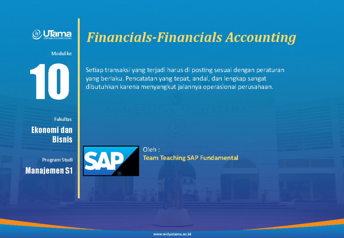 SAP Fundamental - Financials Accounting (Bahasa Indonesia) - Modul Ke ...