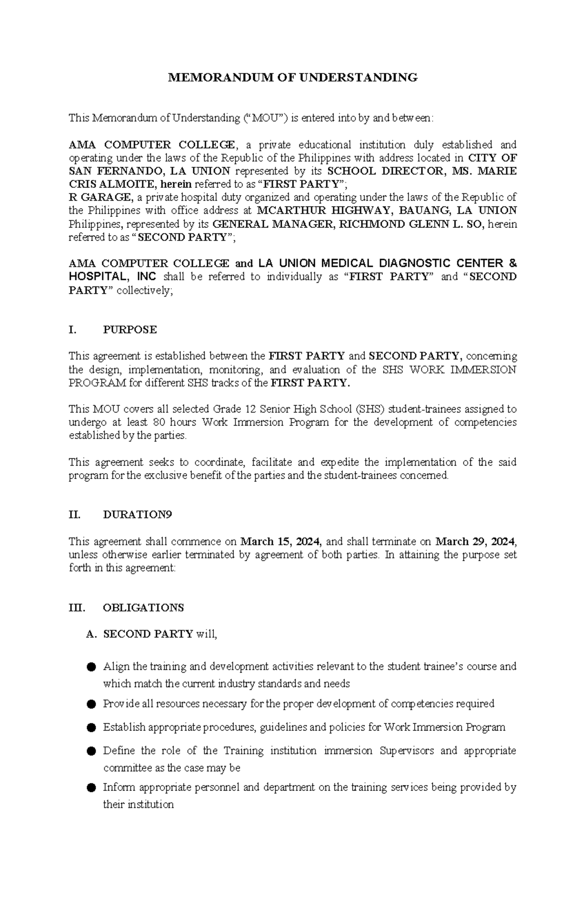 WI- Memorandum-OF- Understanding Drake 1 1 - MEMORANDUM OF ...