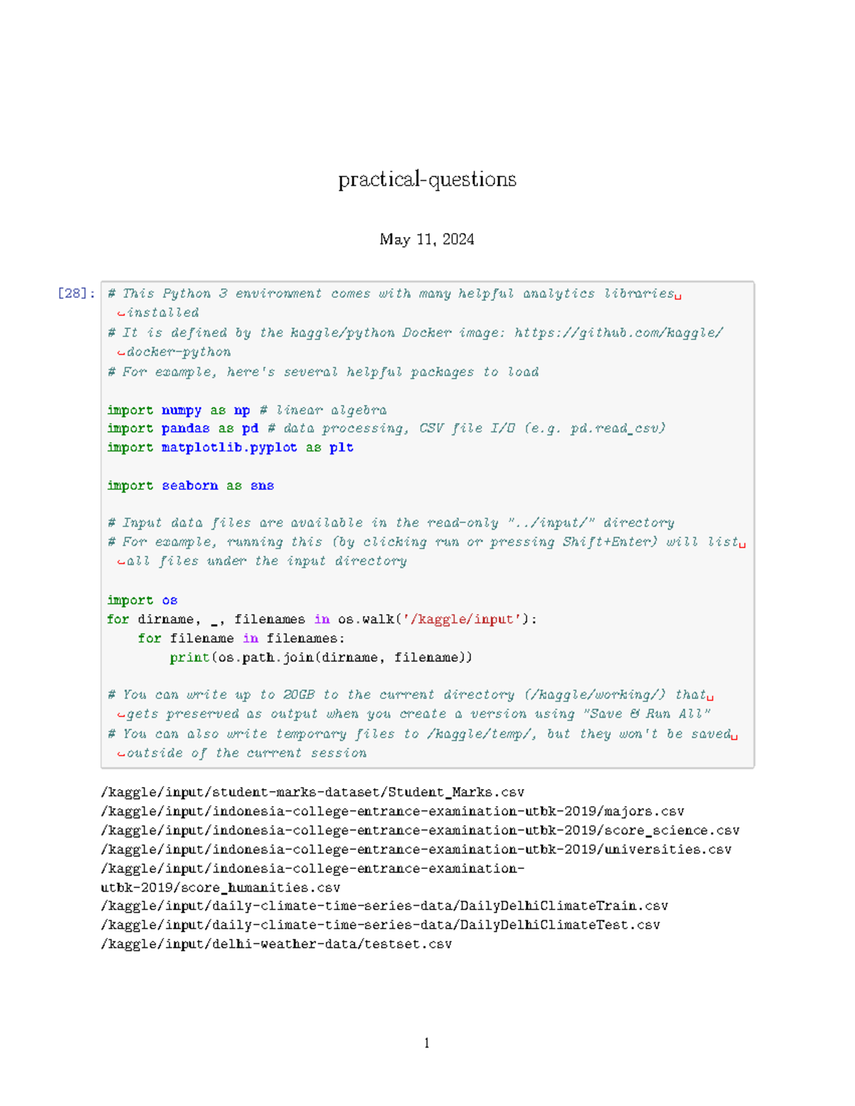Practical-questions - practical questions - practical-questions May 11 ...