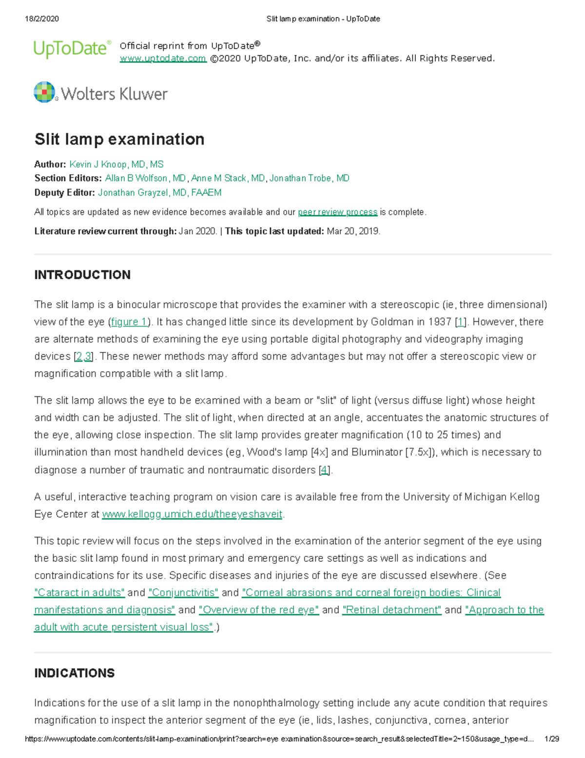Slit Lamp Examination Uptodate Contents Slit Lamp Examination Print   Thumb 1200 1553 
