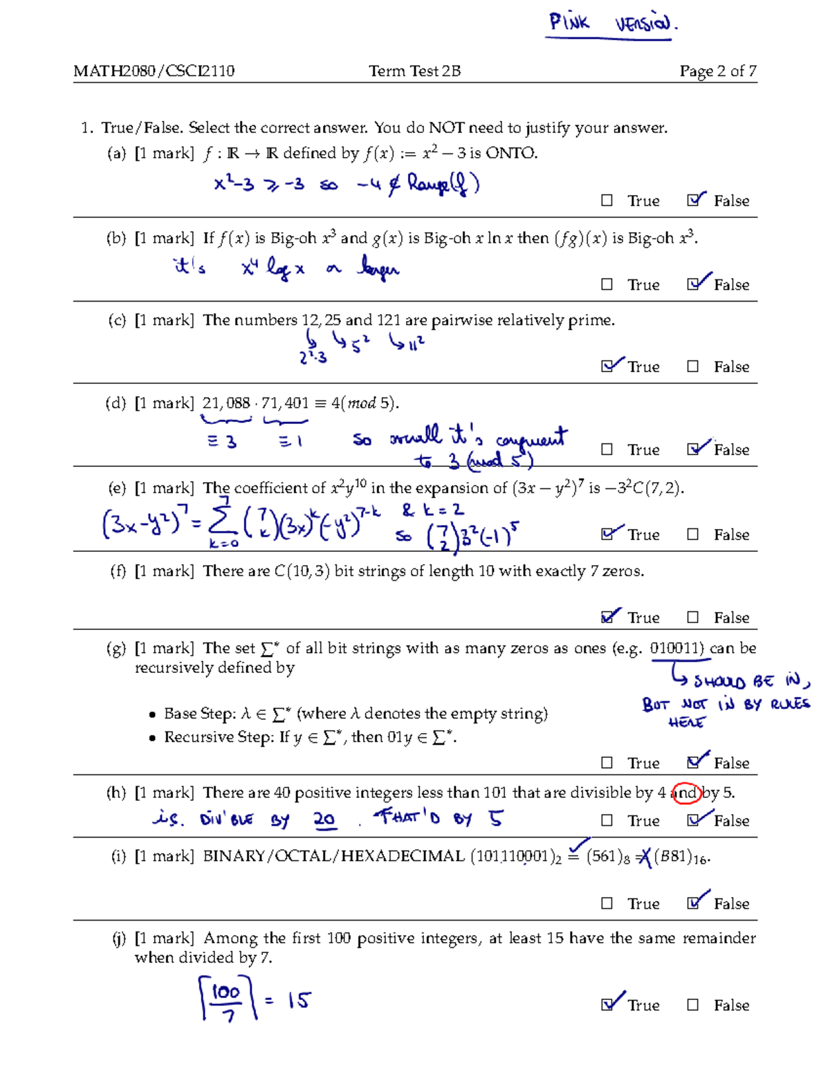 Midterm 02 2018, Questions And Answers - True/False. Select The Correct ...