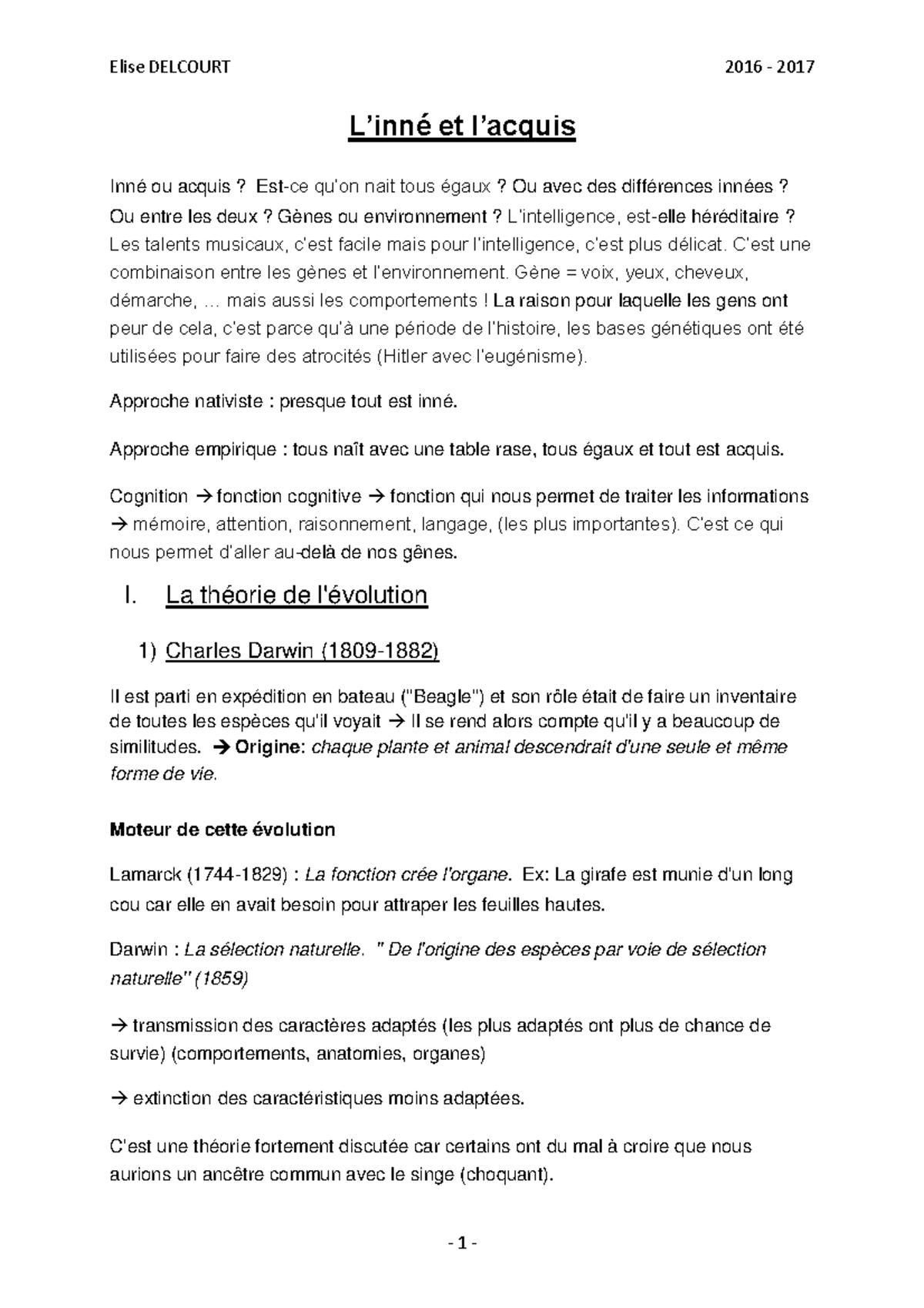 Inné et acquis Synthèse complète L’inné et l’acquis Inné ou acquis — free download