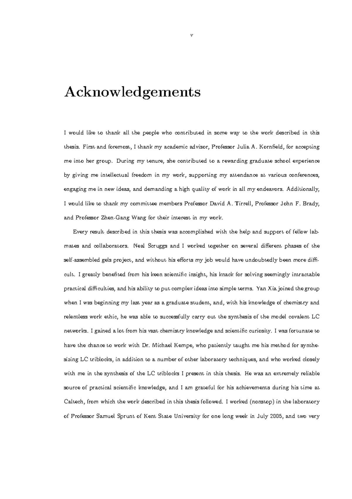 Acknowledgments - random - v Acknowledgements I would like to thank all ...