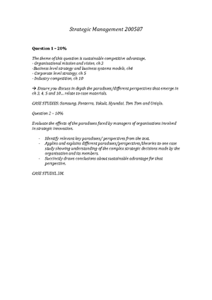 Strategic Brand Managment - Case Study - Strategic Brand Management ...