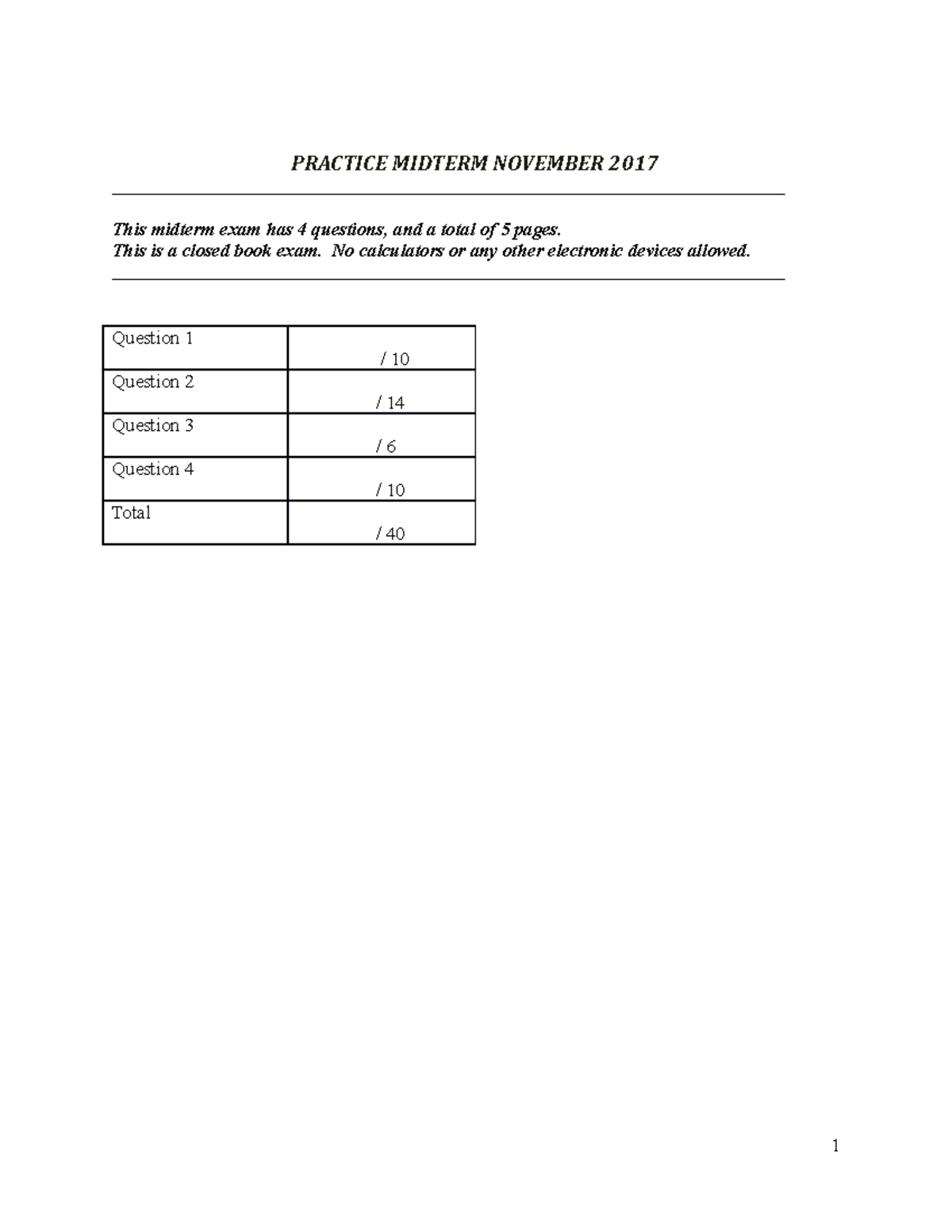 Practice MTF 2017 - Introduction to Computing Cmput101 - This midterm ...