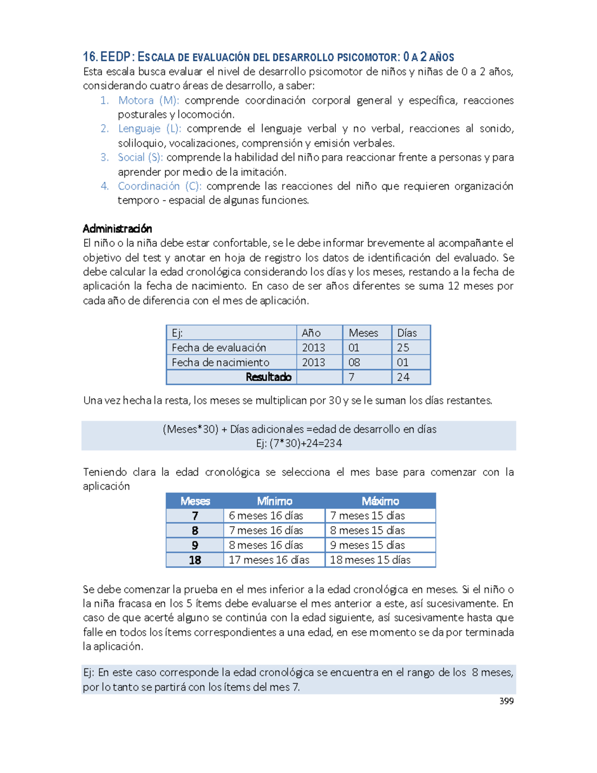 EEDP y Tepsi Evaluación del desarrollo psicomotor - 16. EEDP: ESCALA DE ...