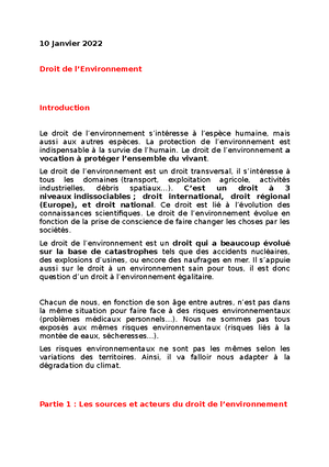 QCM Droit de l'environnement - 1/ Quelle est la première étape ...