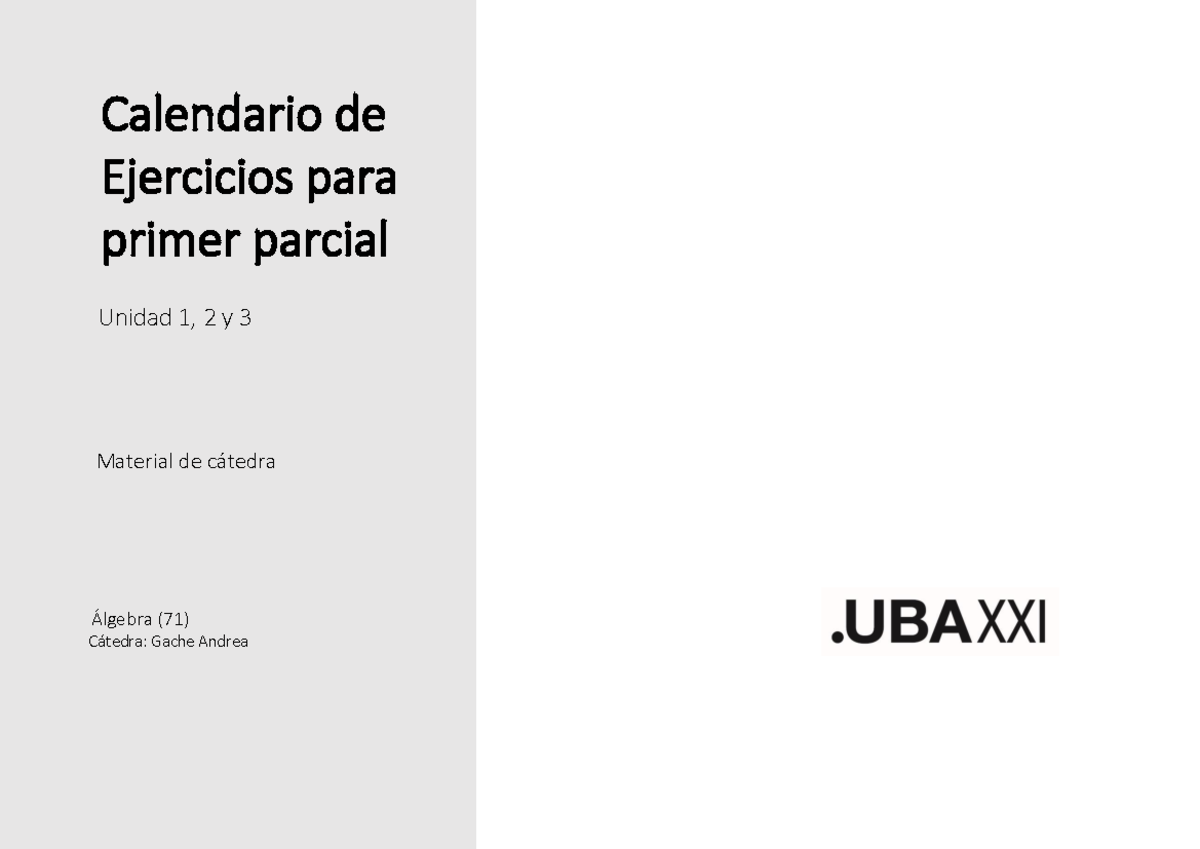 Calendario de Ejercicios para primer parcial 2C 2022 Respuestas ...