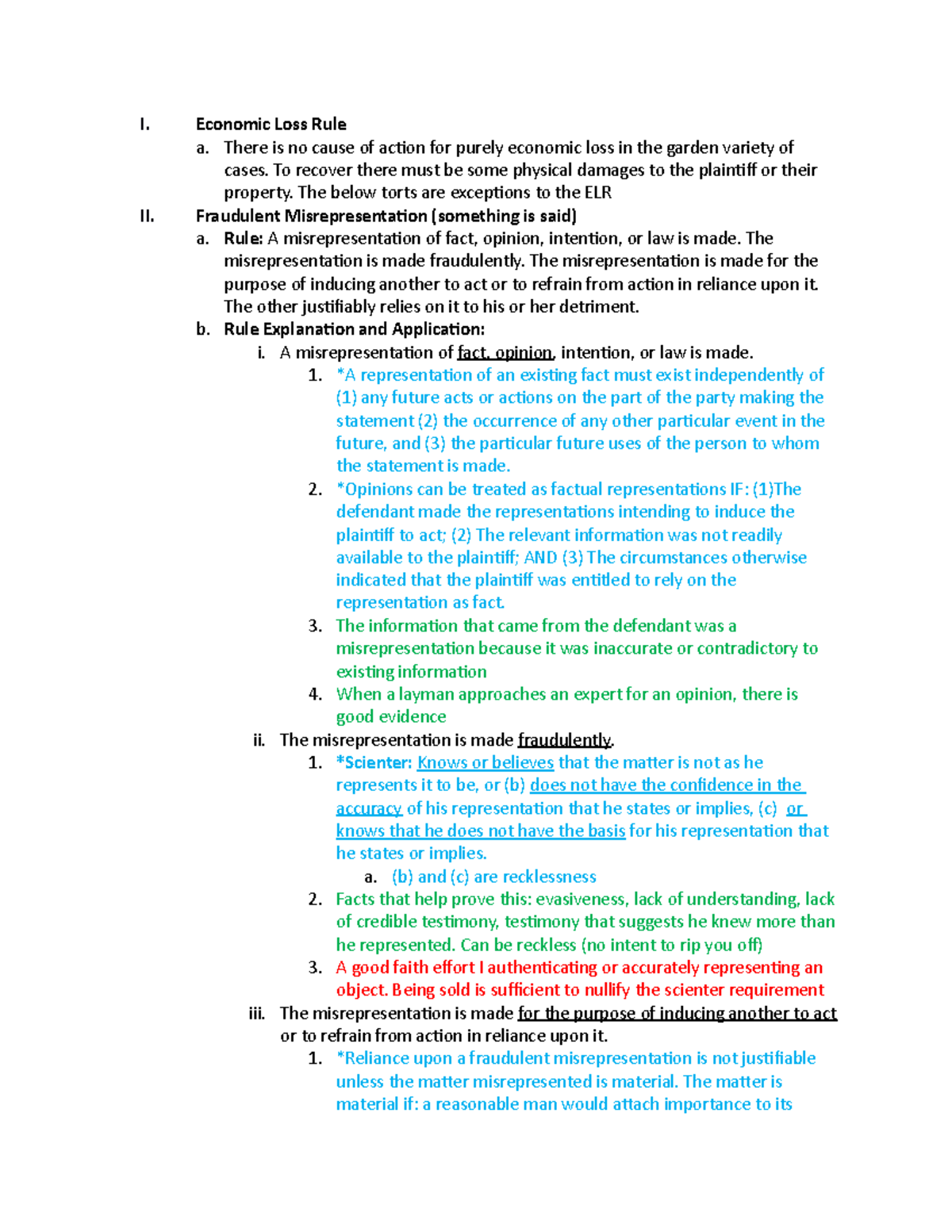 economic-torts-rule-ol-i-economic-loss-rule-a-there-is-no-cause-of