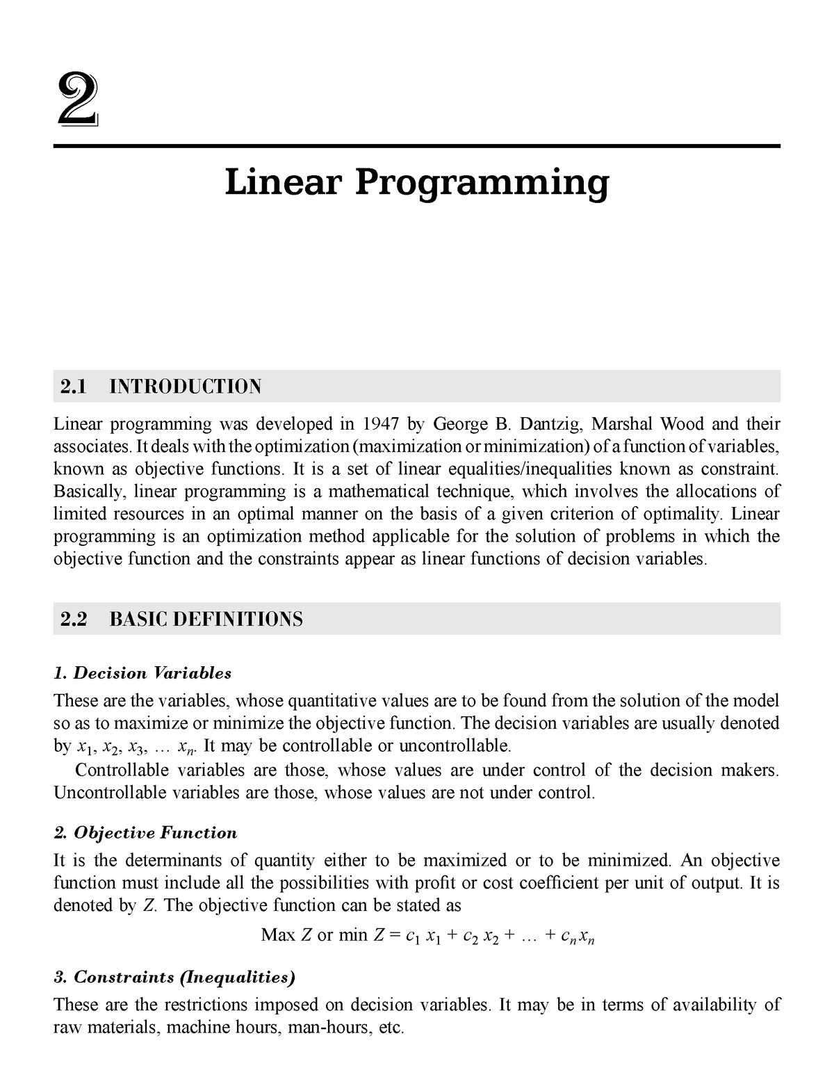 181 Sample-Chapter - Well - 2 INTRODUCTION Linear Programming Was ...