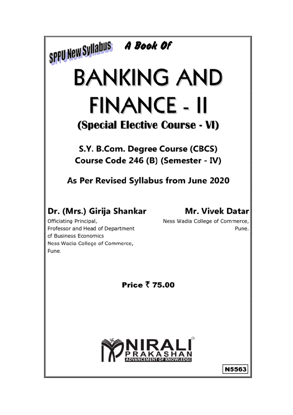 Banking and finance EBOOKS Bachelors in commerce Studocu
