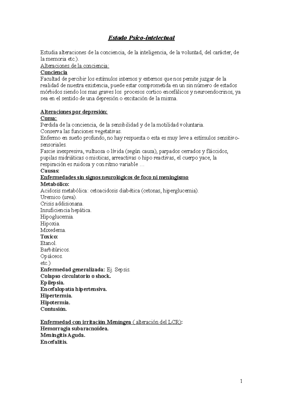 Estado psicointelectual de una persona - Estado Psico-intelectual ...