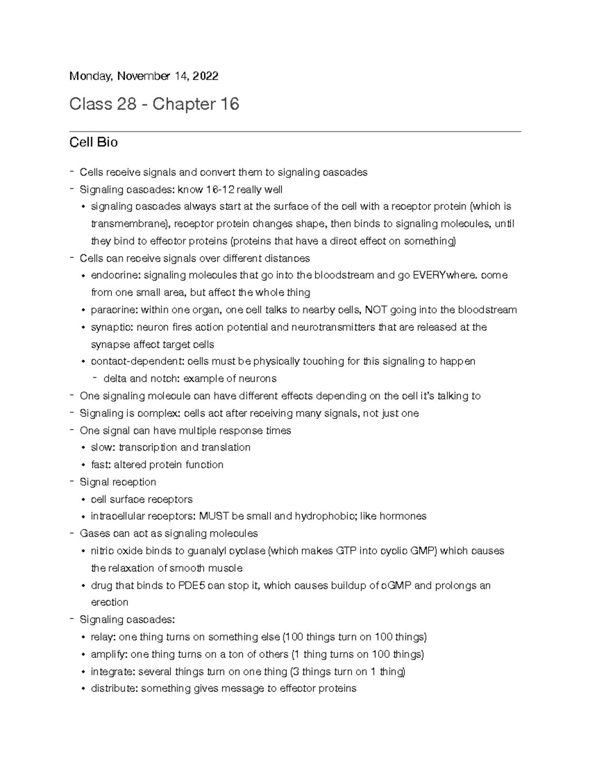 Chapter 16 - part 2 - Monday, November 14, 2022 Class 28 - Chapter 16 ...