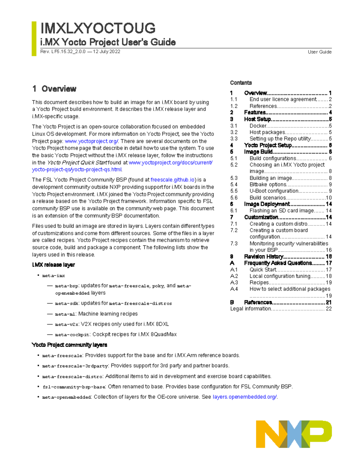 IMX Yocto Project Users Guide - 1 Overview This document describes how ...